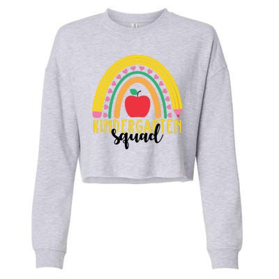 Kindergarten Squad Rainbow Education Cropped Pullover Crew