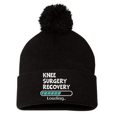 Knee Surgery Recovery Loading Replacement Survivor Knees Pom Pom 12in Knit Beanie