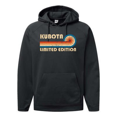 Kubota Surname Retro Vintage 80s 90s Birthday Reunion Performance Fleece Hoodie