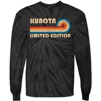 Kubota Surname Retro Vintage 80s 90s Birthday Reunion Tie-Dye Long Sleeve Shirt