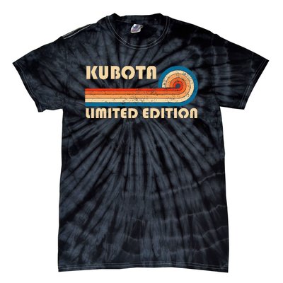 Kubota Surname Retro Vintage 80s 90s Birthday Reunion Tie-Dye T-Shirt