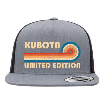 Kubota Surname Retro Vintage 80s 90s Birthday Reunion Flat Bill Trucker Hat