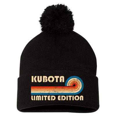 Kubota Surname Retro Vintage 80s 90s Birthday Reunion Pom Pom 12in Knit Beanie