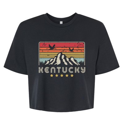 Kentucky Shirts Retro Style Ky Usa Bella+Canvas Jersey Crop Tee