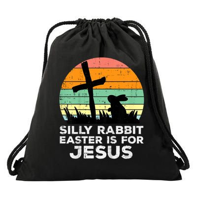 Kids Silly Rabbit Easter Is For Jesus Christians Toddler Kids Drawstring Bag