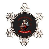 Krampus Sleigh Rides Merry Krampus Christmas Xmas Horror Metallic Star Ornament