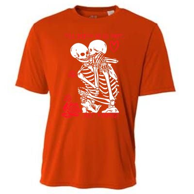 Kissing Skeletons Skulls Till Death Do Us Part Just Ding Gift Cooling Performance Crew T-Shirt