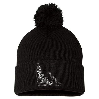 Koloa Surf Skeleton Logo Pom Pom 12in Knit Beanie