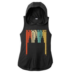 Kawasaki Skyline Silhouette Ladies PosiCharge Tri-Blend Wicking Draft Hoodie Tank