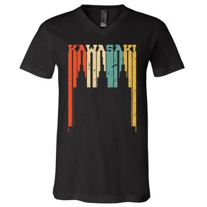 Kawasaki Skyline Silhouette V-Neck T-Shirt