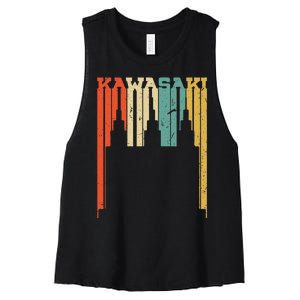 Kawasaki Skyline Silhouette Women's Racerback Cropped Tank