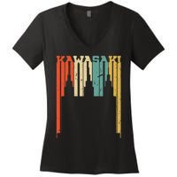 Kawasaki Skyline Silhouette Women's V-Neck T-Shirt