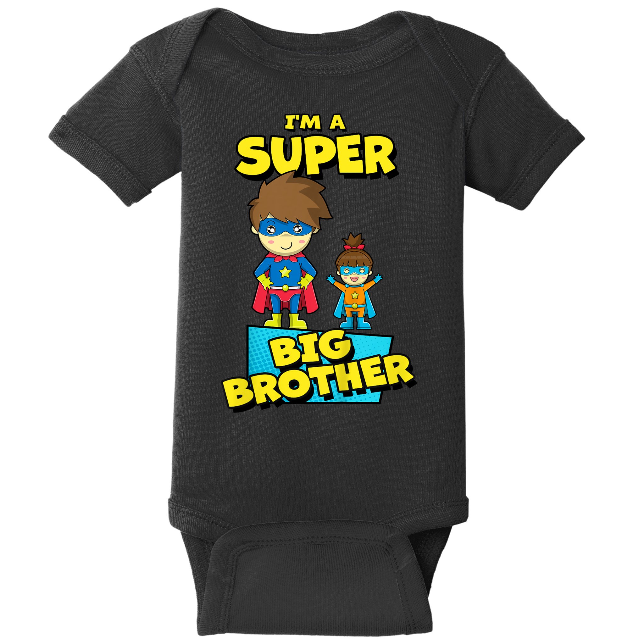 Kids SUPERHERO SUPER BIG BROTHER BIG BROTHER LITTLE SISTER Baby Bodysuit