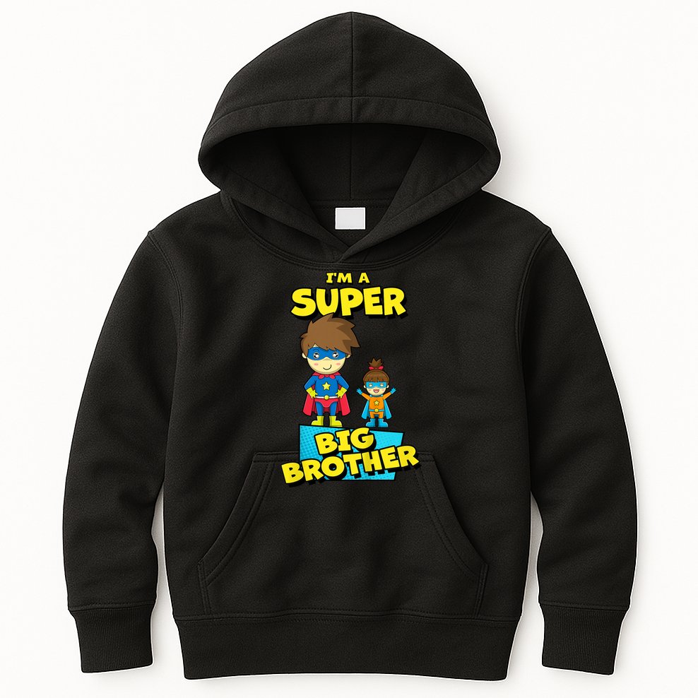 Kids SUPERHERO SUPER BIG BROTHER BIG BROTHER LITTLE SISTER Kids Hoodie
