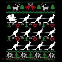 Kangaroo Santa Sleigh Funny Australian Ugly Christmas 16 in Basic Backpack