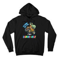 Kids School Starts First Grade Here I Come Dinosaur Monster Truck Tall Hoodie