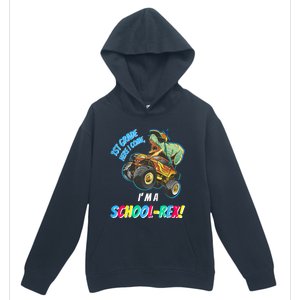 Kids School Starts First Grade Here I Come Dinosaur Monster Truck Urban Pullover Hoodie