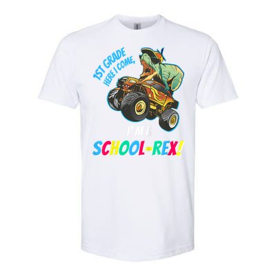 Kids School Starts First Grade Here I Come Dinosaur Monster Truck Softstyle CVC T-Shirt