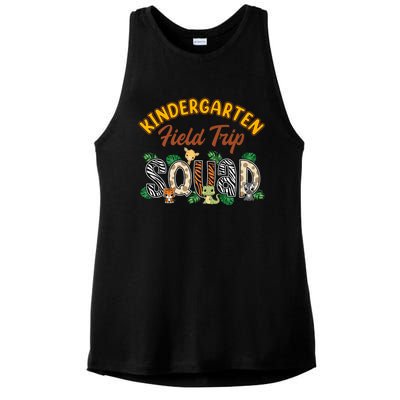 Kindergarten Students School Zoo Field Trip Squad Matching Premium Ladies PosiCharge Tri-Blend Wicking Tank