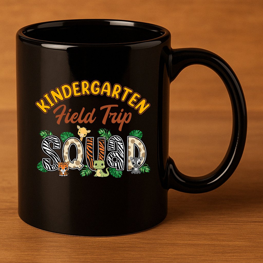 Kindergarten Students School Zoo Field Trip Squad Matching Premium 11oz C Handle Ceramic Mug