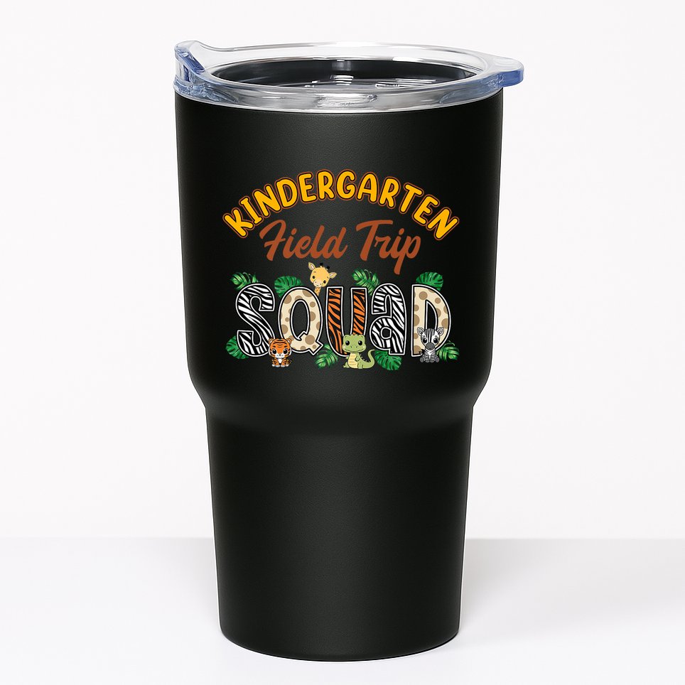 Kindergarten Students School Zoo Field Trip Squad Matching Premium Tumbler
