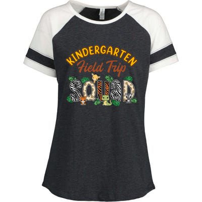 Kindergarten Students School Zoo Field Trip Squad Matching Premium Enza Ladies Jersey Colorblock Tee