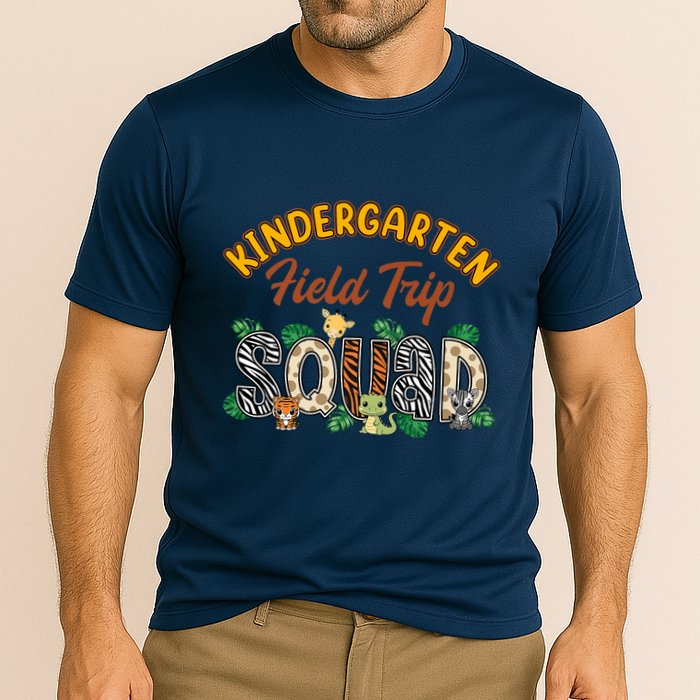 Kindergarten Students School Zoo Field Trip Squad Matching Premium Cooling Performance Crew T-Shirt