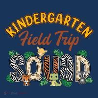 Kindergarten Students School Zoo Field Trip Squad Matching Premium Drawstring Bag