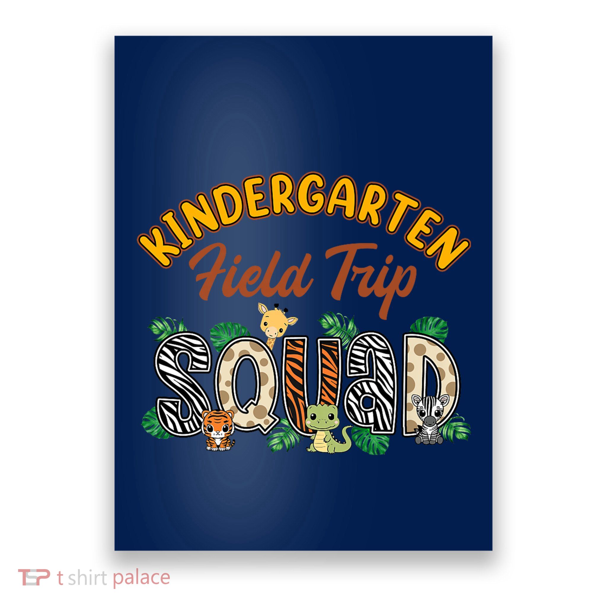 Kindergarten Students School Zoo Field Trip Squad Matching Premium Poster