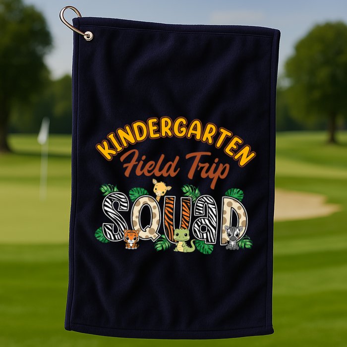 Kindergarten Students School Zoo Field Trip Squad Matching Premium Golf Towel