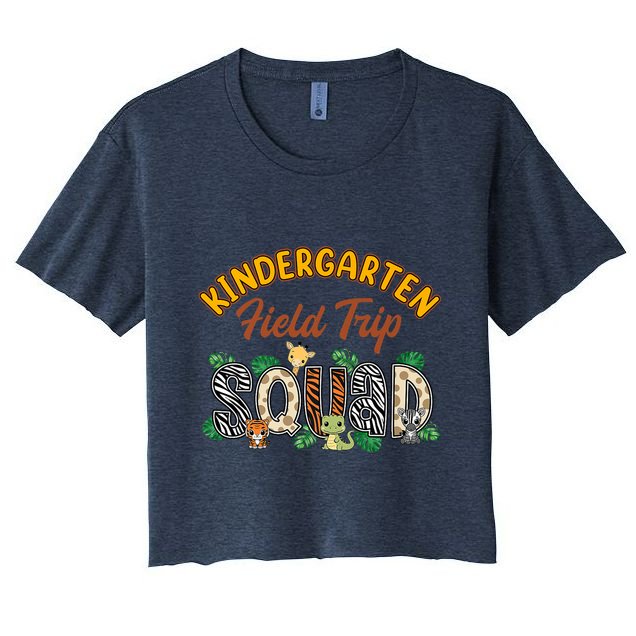 Kindergarten Students School Zoo Field Trip Squad Matching Premium Crop Top