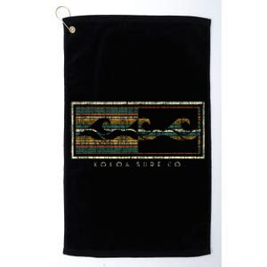 Koloa Surf Three Waves Logo Lightweight Classic Fit Platinum Collection Golf Towel