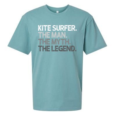 Kite Surfer The Myth Legend Gift Meaningful Gift Sueded Cloud Jersey T-Shirt