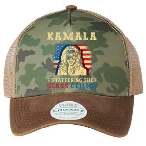 Kamala Shattering The Glass Ceiling Kamala Harris Legacy Tie Dye Trucker Hat