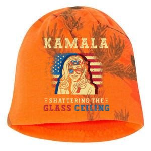 Kamala Shattering The Glass Ceiling Kamala Harris Kati - Camo Knit Beanie