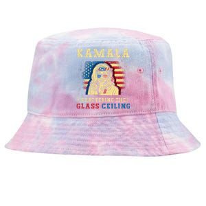 Kamala Shattering The Glass Ceiling Kamala Harris Tie-Dyed Bucket Hat