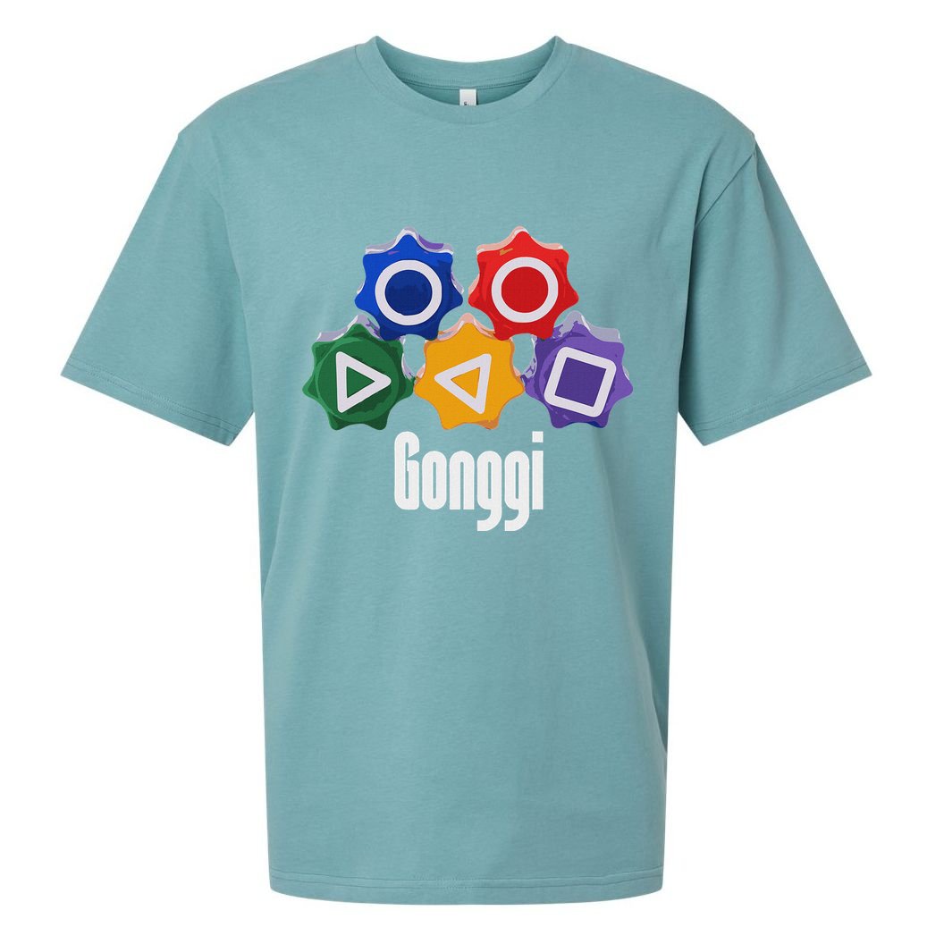 Korean Squid Traditional Game Catching Toy Gonggi Sueded Cloud Jersey T-Shirt