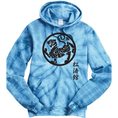 Karate Shotokan Tiger Martial Arts Shotokan Calligraphy Tie Dye Hoodie