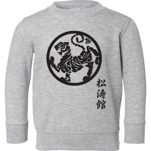 Karate Shotokan Tiger Martial Arts Shotokan Calligraphy Toddler Sweatshirt