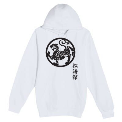 Karate Shotokan Tiger Martial Arts Shotokan Calligraphy Premium Pullover Hoodie