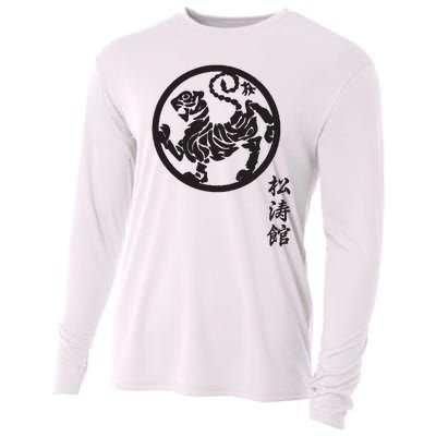 Karate Shotokan Tiger Martial Arts Shotokan Calligraphy Cooling Performance Long Sleeve Crew