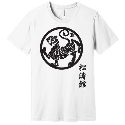 Karate Shotokan Tiger Martial Arts Shotokan Calligraphy Premium T-Shirt