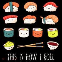 Kawaii Sushi This Is How I Roll Drawstring Bag