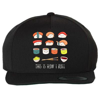 Kawaii Sushi This Is How I Roll Wool Snapback Cap