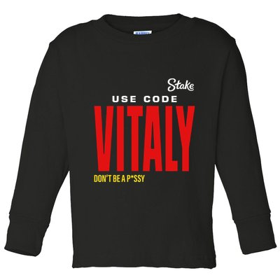Kick State Use Code Vitaly Toddler Long Sleeve Shirt