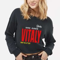 Kick State Use Code Vitaly Cropped Pullover Crew