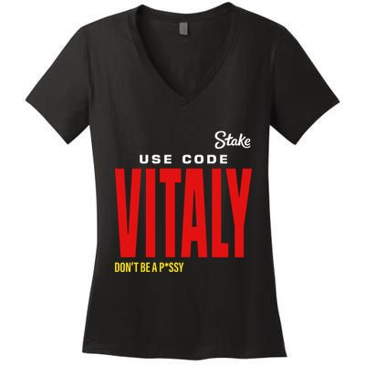 Kick State Use Code Vitaly Women's V-Neck T-Shirt