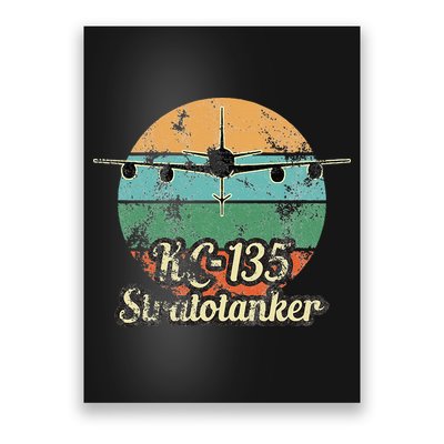 Kc135 Stratotanker Vintage Sunset Air Refueling Airplane Poster