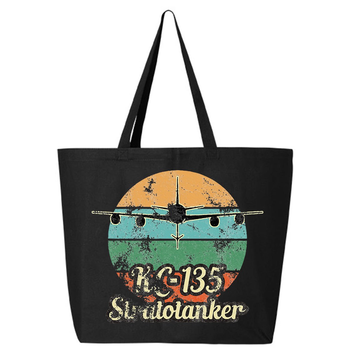 Kc135 Stratotanker Vintage Sunset Air Refueling Airplane 25L Jumbo Tote