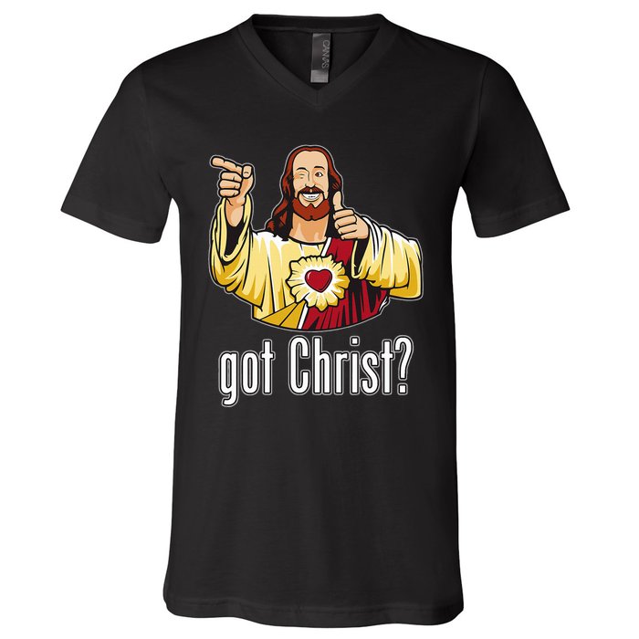 Kevin Smith View Askewniverse Buddy Christ Got Finger Guns V-Neck T-Shirt